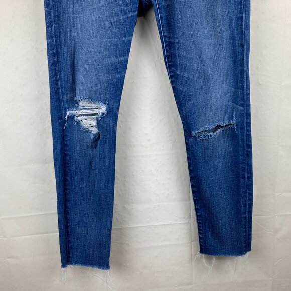 Madewell Womens Sz 29 High Rise Skinny Crop Jeans Blue Stretch Denim - Picture 4 of 8